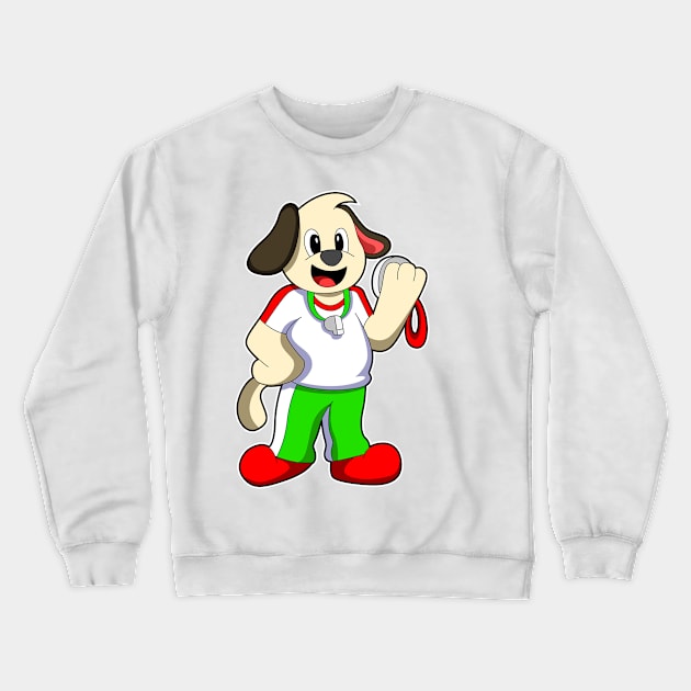 Dog as Referee in School sports Crewneck Sweatshirt by Markus Schnabel